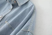 Load image into Gallery viewer, Button-Up Pocket Denim Coat
