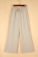 Load image into Gallery viewer, Stripe Print Wide Leg Drawstring Pants
