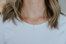 Load image into Gallery viewer, Pave Cross and Stud Y Chain Necklace
