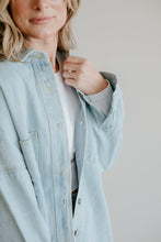 Load image into Gallery viewer, Button-Up Pocket Denim Coat
