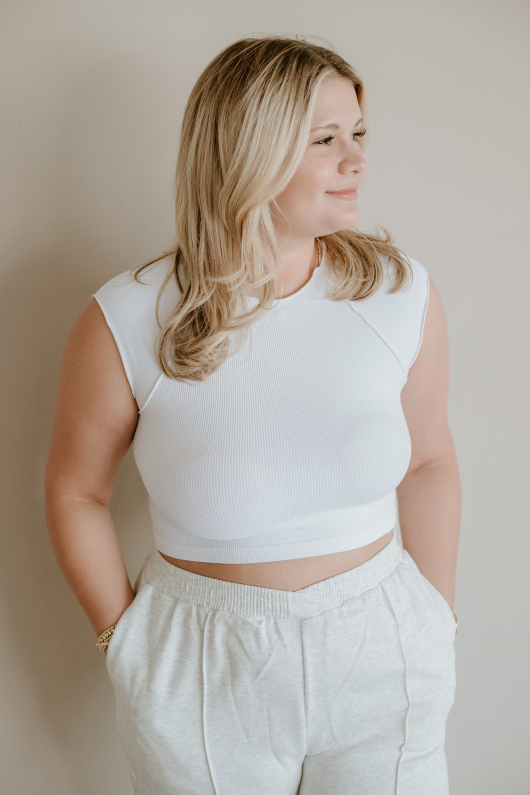 Exposed Seam Crop Top