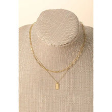 Load image into Gallery viewer, Rectangle Pendant Layered Necklace
